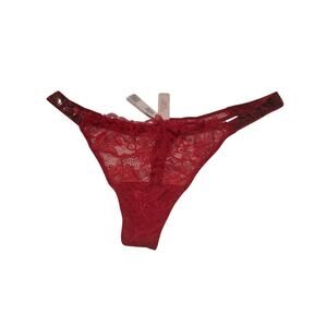 NWT Red Floral Lace Lingerie Set - Underwire Bra & Thong